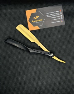Rasoir de barbier professionnel de luxe de haute qualité, en plastique et acier inoxydable, lame simple, pour le rasage du visage des hommes, couleur personnalisée - Product Image 4