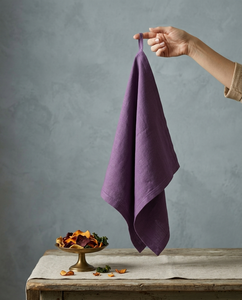 Purple 100% Cotton Disposable Kitchen <b>Towel</b> <b>Waffle</b> Quick Dry Absorbent Eco-Friendly Dish Cloth Embroidered Corner for Home - Product Image 5