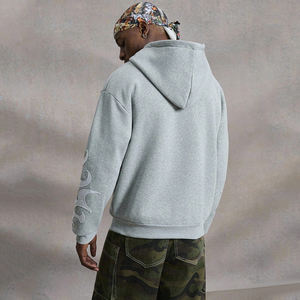 Sweat-shirts décontractés pour hommes, coupe ample, pull-over, fabrication OEM/ODM, livraison directe d'usine, broderie, patch, sweats à capuche surdimensionnés pour hommes - Product Image 2