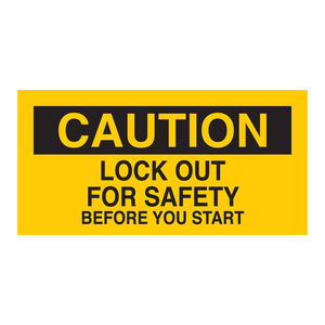 Panneau de signalisation de sécurité « Attention Verrouillage » – Panneau d'avertissement en PVC durable haute visibilité pour les zones d'entretien industriel - Product Image 1