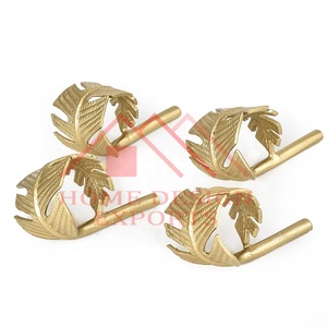 Rond de serviette feuille d'argent pour le dîner Premium Quality Antique Silver Decorative Leaf Flower Napkin Ring Holder Best Seller - Product Image 2