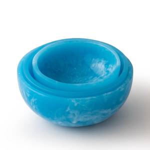 Tazón de Resina Clásico Ecológico Hecho a Mano ODM para Ensaladas y Frutas, Blanco y Negro con Diseño Tallado en Espiral, Textura de Mármol Acuático, Apto para Lavavajillas, Apilable - Product Image 6