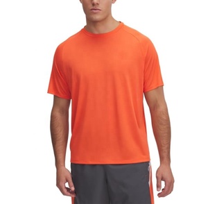 เสื้อยืดคอกลมแขนสั้นผู้ชาย ทรงปกติ ผ้าฝ้าย 100% สีพื้น ผ้าเจอร์ซีย์ถัก ระบายอากาศ แห้งเร็ว - Product Image 3