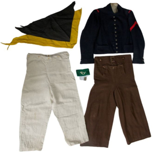 Men Vintage Uniform Jacket Set Single Breasted Woolen <b>Shell</b> Coat Stand Solid Button Front Historic Reenactment Costume Winter - Product Image 4