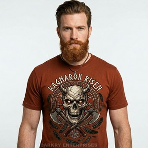 T-shirt graphique personnalisé pour hommes, style gothique sombre, imprimé cartes de tarot et symbole de la mort, style vintage, en coton, vente en gros, direct usine - Product Image 6