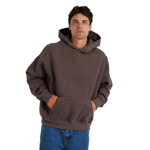 Sweat-shirts à capuche oversize 100 % coton pour hommes, design vierge, manches longues, coupe lourde, avec poches kangourou, pour le jogging en extérieur - Product Image 1