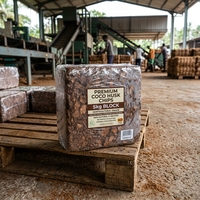 Copeaux de fibre de coco naturels bruns 30x30x12cm Substrat premium pour la culture des plantes avec une bonne aération Triple lavage Écologique