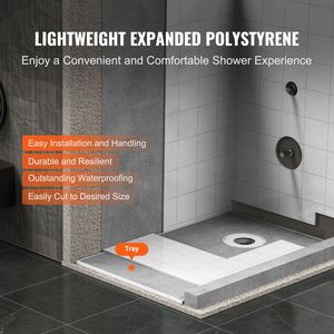 Kit Moderno per Piatto Doccia in XPS EPS 60"x38" con Scarico Offset da 6,3" e Design Impermeabile - Product Image 4
