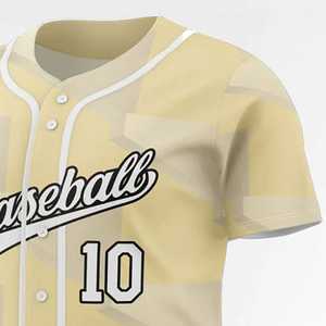 Camiseta de Béisbol Personalizada para Hombre, Manga Corta, Amarilla, con Estampado Sublimado, Transpirable, de Poliéster, Talla Adulto, Corte Regular 2026 - Product Image 4