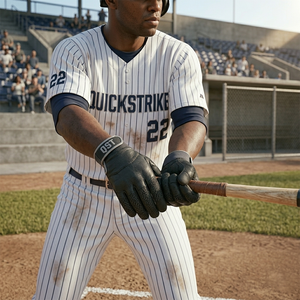 Guantes de Bateo de Béisbol para Zurdos QST, de Cuero Profesional para Adultos, con Cierre de Gancho y Bucle, Agarre Antideslizante, Palma Transpirable - Product Image 3