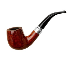 Pipa de Tabaco Artesanal de Madera de Briar Premium con Cazoleta Extraíble, Compatible con Filtros de Papel de 9mm, Accesorio para Fumar - Product Image 1