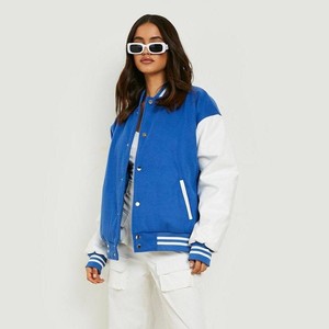 Blouson universitaire en laine pour femme, chaud, style Letterman, d'hiver, pour le collège, vente en gros, fabricant de vestes pour le streetwear, personnalisable - Product Image 2
