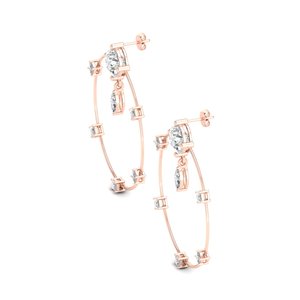 โรงงาน REYES ราคาขายส่ง ต่างหูเงินแท้ 925 ประดับมอสซาไนต์ทรงกลม สำหรับผู้หญิง ของขวัญแต่งงาน เครื่องประดับ - Product Image 3