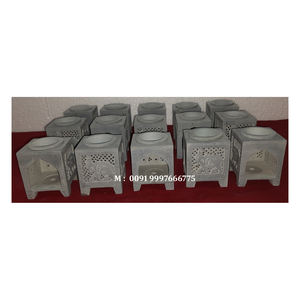 เตาเผาน้ำมันหอมระเหยหินสบู่ธรรมชาติ ดีไซน์แกะสลักด้วยมือ สวยงามไม่เหมือนใคร เหมาะสำหรับตกแต่งบ้านในเทศกาลคริสต์มาสและดีวาลี - Product Image 3