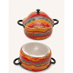 หม้อตุ๋นสเตนเลสเคลือบลายหรูหรา เก็บความร้อนสองชั้น สำหรับร้านอาหาร - Product Image 3