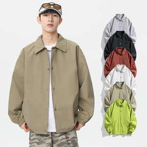 เสื้อแจ็คเก็ตโค้ชแบบสวมใส่สบายสำหรับทุกเพศ พิมพ์โลโก้ได้ตามต้องการ - เสื้อกันลมสำหรับเล่นกีฬา - Product Image 1