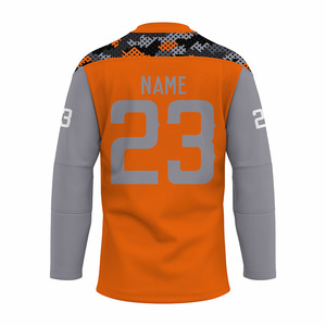 Camiseta de hockey sobre hielo para práctica de patinaje, uniforme deportivo atlético de malla transpirable, camisa de manga larga diseñada para equipos de hockey, cómoda. - Product Image 2