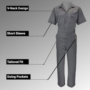 Combinaisons de travail à manches courtes pour hommes, vêtements de travail de haute qualité, combinaison ignifuge, vêtements de sécurité pour le pétrole et le gaz - Product Image 3