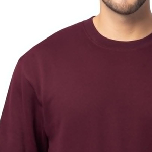 เสื้อสเวตเชิ้ตคอกลมสีพื้นสำหรับผู้ชาย ทรงปกติ ผ้าฝ้ายถัก 100% สวมใส่สบายๆ สำหรับฤดูใบไม้ร่วง - Product Image 3