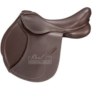 Selle en cuir anglais Offre Spéciale selle de cheval brun anglais occidental en cuir véritable pour l'équitation Sports de plein air - Product Image 1