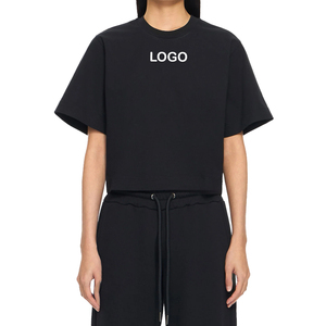 Camiseta gráfica extragrande premium para mujer, estilo vintage de fútbol, ropa urbana de algodón, OEM, informal, personalizada, top para mujer - Product Image 1