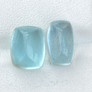 Natural Aquamarine 10.25 Carat Top Color <b>Long</b> <b>Cushion</b> Shape Cabochon Excellent Color Luster Quality For Jewelry Making - Product Image 1