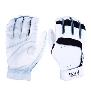 Guantes de Bateo ELIXE SPORTS de Cuero Negro con Cierre de Velcro Acolchado, Unisex para Adultos, Transpirables, Duraderos, Flexibles y Ligeros - Product Image 2