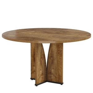 Tavolo da Pranzo Rotondo Stile Fattoria per Cucina e Soggiorno per Uso Quotidiano - Product Image 5