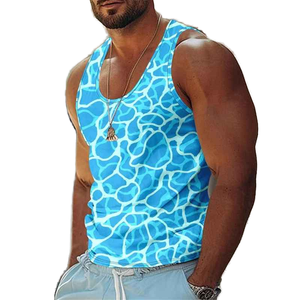 Camiseta sin mangas de verano 2025 con estampado 3D informal para hombre, Chaleco de punto transpirable de secado rápido - Product Image 1