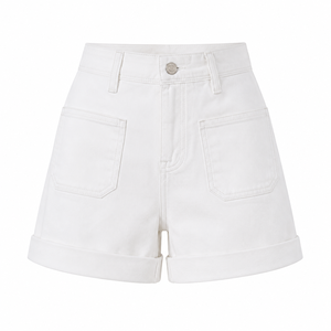 Shorts de Mezclilla Modernos para Mujer, para Atuendos Casuales, Transpirables, de Secado Rápido, Estilo Clásico Negro - Product Image 2