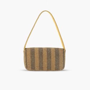 Bolso de Hombro Textil a Rayas Estilo Bohemio de Alta Calidad con Bordado de Corazón y Asa Roja, 7 Pulgadas, Duradero, para Todas las Temporadas, de Poliéster - Product Image 5
