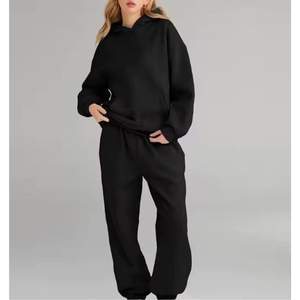 Conjunto Deportivo para Mujer, Sudadera con Capucha, Pantalones Deportivos, Conjunto de Dos Piezas con Logotipo Personalizado, Manga Larga, Ropa Deportiva para Mujer - Product Image 3