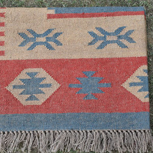 Tapis Kilim en Jute de Style Scandinave, Tissé à la Main, Fibres Naturelles, Réversible, pour Salon, Maison et Hôtellerie - Product Image 1