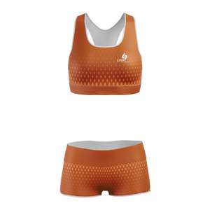 Conjunto Deportivo Sublimado para Mujer, Bra Deportivo y Pantalones Cortos Personalizados, Transpirables, Elásticos, para Yoga, Gimnasio, Ropa Deportiva Activa, Proveedor OEM ODM - Product Image 4