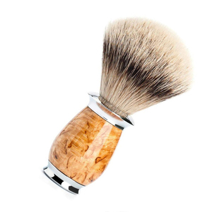 Pinceau à raser en poils synthétiques doux Silvertip Badger, manche solide, marque privée, brosse à barbe, rasage de la barbe CE - Product Image 6