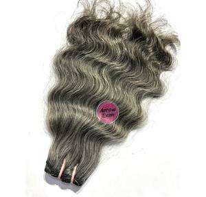 Meilleures extensions de cheveux vierges Remy gris, non traités, indiens, double trame, ondulation régulière, toutes couleurs, adaptées aux cheveux humains, 100g - Product Image 2