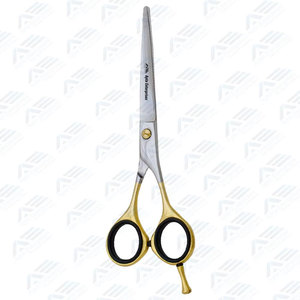 Ciseaux de coiffure en acier inoxydable avec repose-doigts amovible, manche doré, ciseaux de barbier haut de gamme, ciseaux de coiffure professionnels - Product Image 4