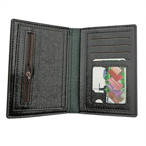 Portefeuille élégant pour homme en cuir synthétique de qualité supérieure, imperméable, fin, à double pli, porte-cartes, organisateur de monnaie durable, élégant pour tous les jours - Product Image 1