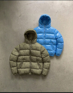 Veste matelassée en gros avec logo personnalisé, impression OEM, veste d'hiver personnalisée de haute qualité pour hommes, veste matelassée à bulles avec poches - Product Image 5