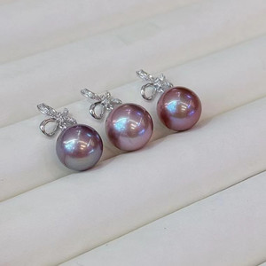 Collier en argent S925 avec perle d'eau douce naturelle, pendentif en forme de V, chaîne polyvalente pour clavicule, produit de niche frais, boucles d'oreilles en perles - Product Image 2