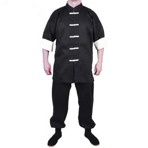 Vente Flash : Nouvelle Collection – Uniforme de Kung Fu en Coton Noir Personnalisable pour Hommes, Femmes, Jeunes et Adultes – Service OEM - Product Image 3