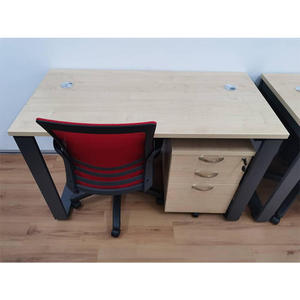 Modern Extendable <b>Office</b> Workstation Desk Mobile Pedestal Epoxy-Coated Metal Legs for Commercial Conference Use Minimalist - Product Image 3