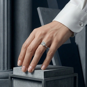 Anillo de Diamante con Corte Brillante en Platino Pt950, Anillo de Compromiso Clásico para Mujer, Diamante Cultivado en Laboratorio con Certificado IGI - Product Image 5