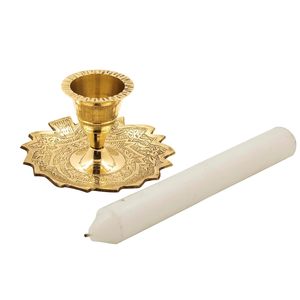 Brass Leaf <b>Candle</b> Holder for Living Room Bedroom Dining Perfect for Return <b>Gifts</b> Christmas Decor - Product Image 2