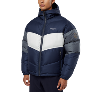 Modern Men's Hybrid Quilted Puffer Jacket with Premium Insulated Nylon Construction and Contemporary Outdoor Fashion Styling - Product Image 1