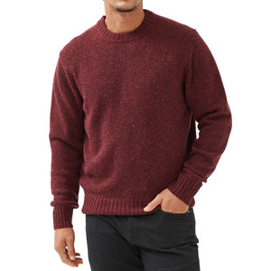 Pull en tricot pour homme en mélange de laine personnalisé, OEM ODM, 7GG, épais, col rond, manches longues, pull décontracté de haute qualité pour l'hiver - Product Image 1
