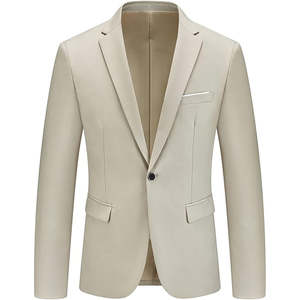 เสื้อสูทผู้ชายคุณภาพสูง ดีไซน์ใหม่ ปี 2026 สีขาว สำหรับทำงาน ลำลอง แบบสองกระดุม - Product Image 1