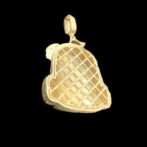 Collar llamativo de moissanita plateada con colgante Iced Backpack de 50mm, joyería Hip Hop en tonos blanco, amarillo y rosa, joyería Iced Backpack - Product Image 1