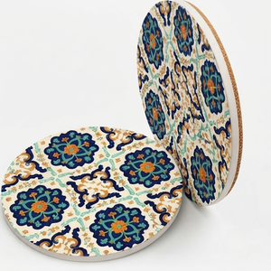 REHMAN CRAFT แผ่นรองแก้วไม้ MDF ทรงกลม ดีไซน์ทันสมัย ทำมือ ขนาดเส้นผ่านศูนย์กลาง 9 ซม. - Product Image 4