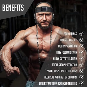 Professional Weightlifting Head Harness Neck Trainer for Neck Muscles Training <b>Builder</b> Belt Polyester Neoprene Durable - Product Image 6